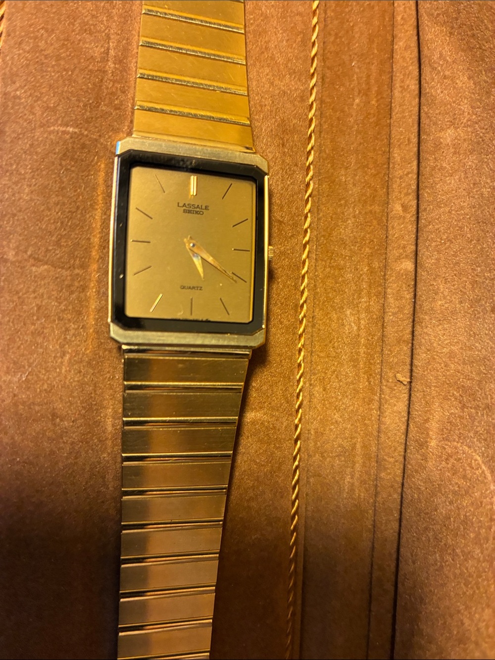 Gold-Tone Men's Quartz Watch Laselle SEIKO